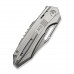 Ніж складаний туристичний Weknife Bogey (9.3 см) Bohler M390 / Titanium сірий