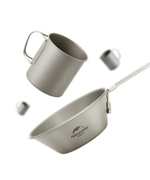 Титанова миска Naturehike NH20CJ004, 300 мл, титан