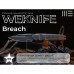 Ніж складаний туристичний Weknife Breach (9.8 см) Bohler M390 / Titanium вугільно-сірий