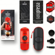 Портативна еспресо-кавоварка Wacaco Nanopresso червона з чохлом
