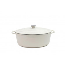 Каструля чавунна овальна 34х26 см Tierra кремова 830386 NOIS