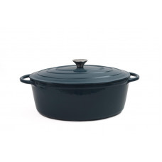 Каструля чавунна овальна 34x26 см Tierra темно-зелений 830393 NOIS