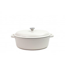 Каструля чавунна овальна 36x26,5 см Tierra кремова 830614 NOIS