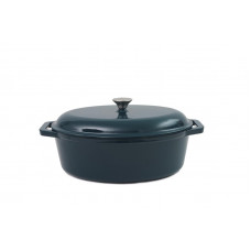 Каструля чавунна овальна 36x26,5 см Tierra темно-зелений 830621 NOIS