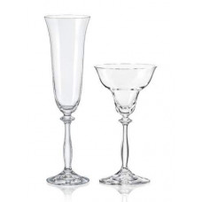 Келихи д/шамп Angela 190 мл 2 шт + підсвічник 9835 BOHEMIA