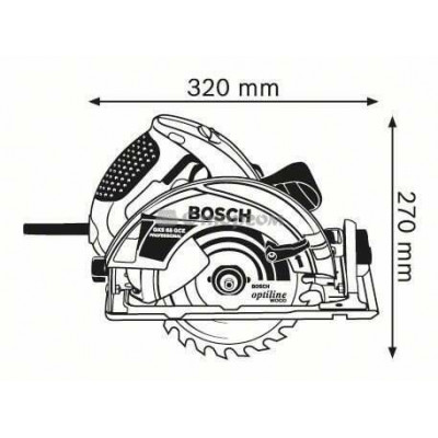 Пила дискова Bosch GKS 65 GCE в коробці (0601668900)