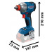 Акумуляторний ударний гайкокрут Bosch GDX 18V-285 (06019N2120) (без АКБ та ЗП)