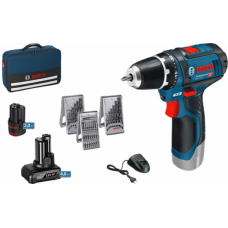 Акумуляторний дриль-шурупокрут Bosch GSR 12V-15 Set Professional (0615990G6L)