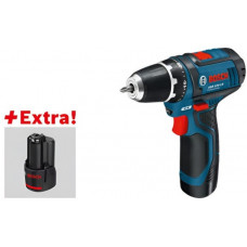 Акумуляторний дриль-шурупокрут Bosch GSR 12V-15 Professional з набором інструментів (060186810R)