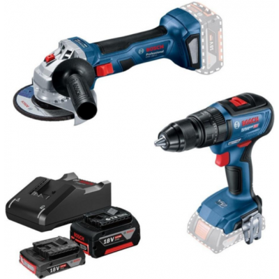 Набір акумуляторних інструментів Bosch GWS180-LI + GSB 18V-50 (0615990M8S)
