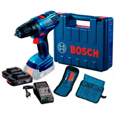 Дриль-шуруповерт акумуляторний Bosch GSR 180 LI (2х18 В, 2 А*год, 54 Н*м) (06019F810A)