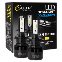 Автолампа Solar LED H7 12/24V 50W 5000Lm 6500K CSP3570 2шт