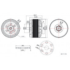 Мотор T-Motor U15XXL KV80 14-27S 28KW для мультикоптерів
