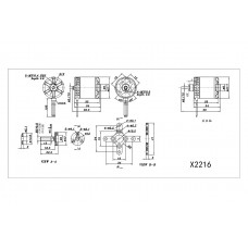 Мотор SunnySky X2216 V3 KV1400 3-4S Long для літаків (з довгим валом)