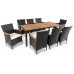 Садові меблі Di Volio VERONA 8+1 чорно-кремові