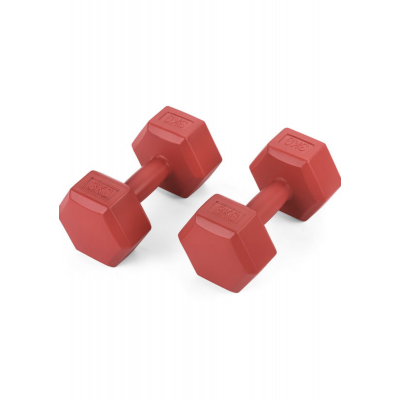 Гантелі для фітнесу композитні Gymtek 2х3кг червоний