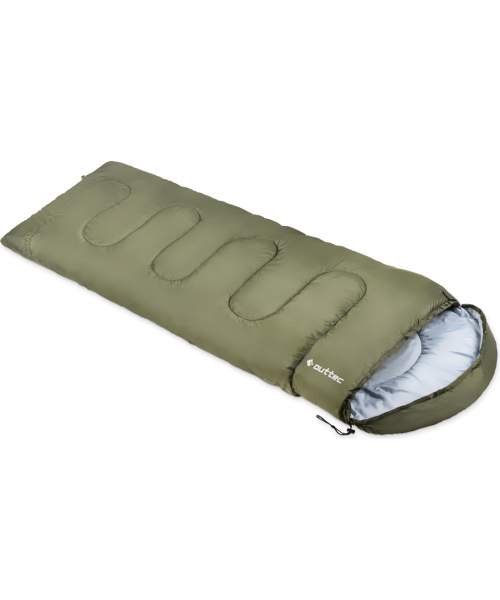 Спальний мішок ковдра Outtec демісезон з капюшоном хакі Спальний мішок ковдра Outtec демісезон з капюшоном хакі