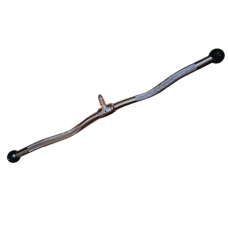 Ручка для верхньої тяги York Fitness 71см W подібна з гумовими наконечниками, хром