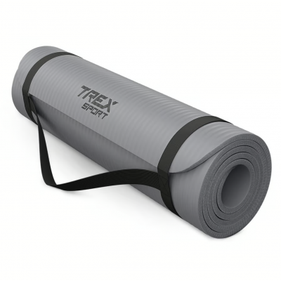 Коврик для йоги Trex Sport TX-018NGM NBR 1см 180х60 сірий