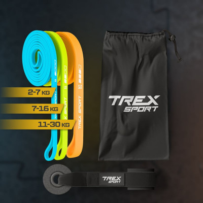 Набір резинок для фітнесу Trex Sport TX-003PBV 3в1 2-30кг