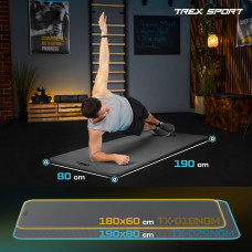 Коврик для йоги Trex Sport TX-029NGM NBR 2см 190х80 сірий