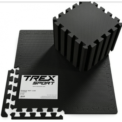 Мат-пазл EVA 1см Trex Sport TX-010PM - 24 частин чорний