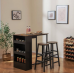 Барний стіл та 2 барні стільці Costway Picmi в стилі Loft