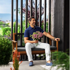 Садова лавка Di Volio Teracina з спинкою чорний