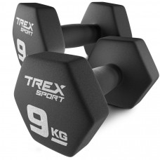 Гантелі для фітнесу неопренові TREX Sport TX-090VD 2x9кг