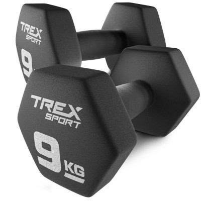 Гантелі для фітнесу неопренові TREX Sport TX-090VD 2x9кг