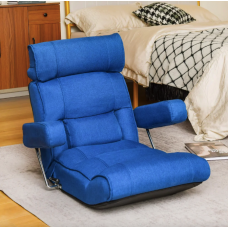 Крісло-диван Costway Mary підлогове з підлокітниками синій