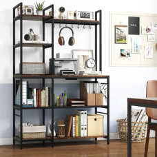 Стелаж Costway Kamel 5-ярусний з 2 розетками в стилі Loft