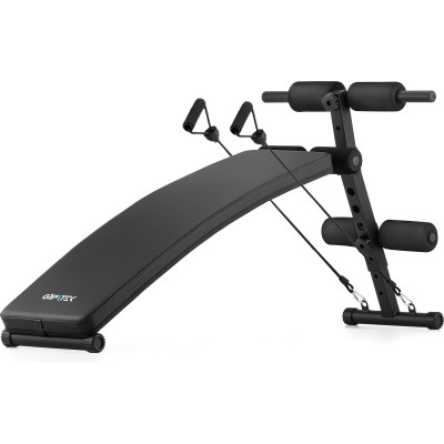 Похила лава для тренувань преса Gymtek XL200 з еспандерами для дому