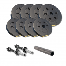 Набір гантелі-штанга 2в1 Besport PowerPro 32кг з перехідником