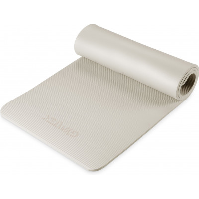 Килимок (мат) для фітнесу та йоги Gymtek NBR 1,5см світло-сірий