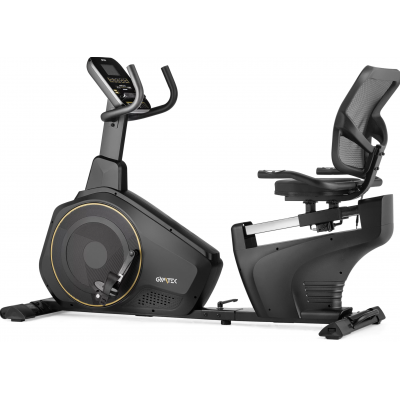 Горизонтальний велотренажер Gymtek XBR6000 електромагнітний золотистий