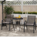 Комплект садових стільців Costway Patio з підлокітниками сірий