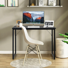 Письмовий стіл Costway Homart із сталевим каркасом чорний