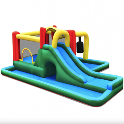 Надувна водна гірка батут Costway Sani з водяними пістолетами (без вентилятора)