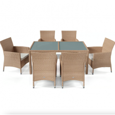 Садові меблі Di Volio VERONA 6+1 бежево-кремові