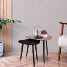 Комплект журнальних столиків Jumi Sinsey коричнево-чорний