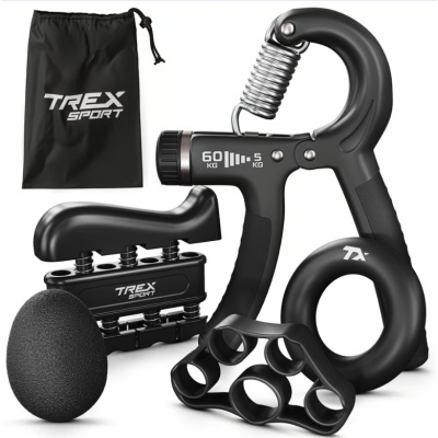 Набір регульованих еспандерів 5-60кг Trex Sport TX-005HSA чорний
