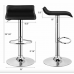 Комплект барних стільців Costway Forse екошкіра з підставкою для ніг чорний