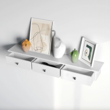 Полиця настінна Leobert Corner три шухляди білий