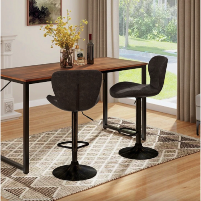 Комплект барних стільців Costway Dantes зі спинкою в стилі Loft