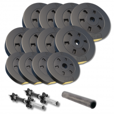 Набір гантелі-штанга 2в1 Besport PowerPro 52кг з перехідником