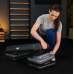 Степ платформа Trex Sport TX-038PAS до аеробіки 3-рівнева чорна