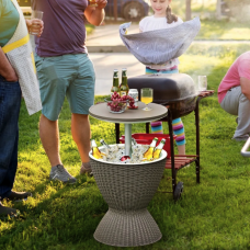 Стіл-холодильник Costway Curver з регульованою висотою 30L коричневий