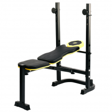 Тренувальна лавка Besport WB-003 горизонтальна для жиму зі стійкою під штангу