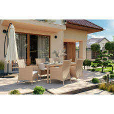Садові меблі Di Volio VERONA 6+1 бежево-кремові